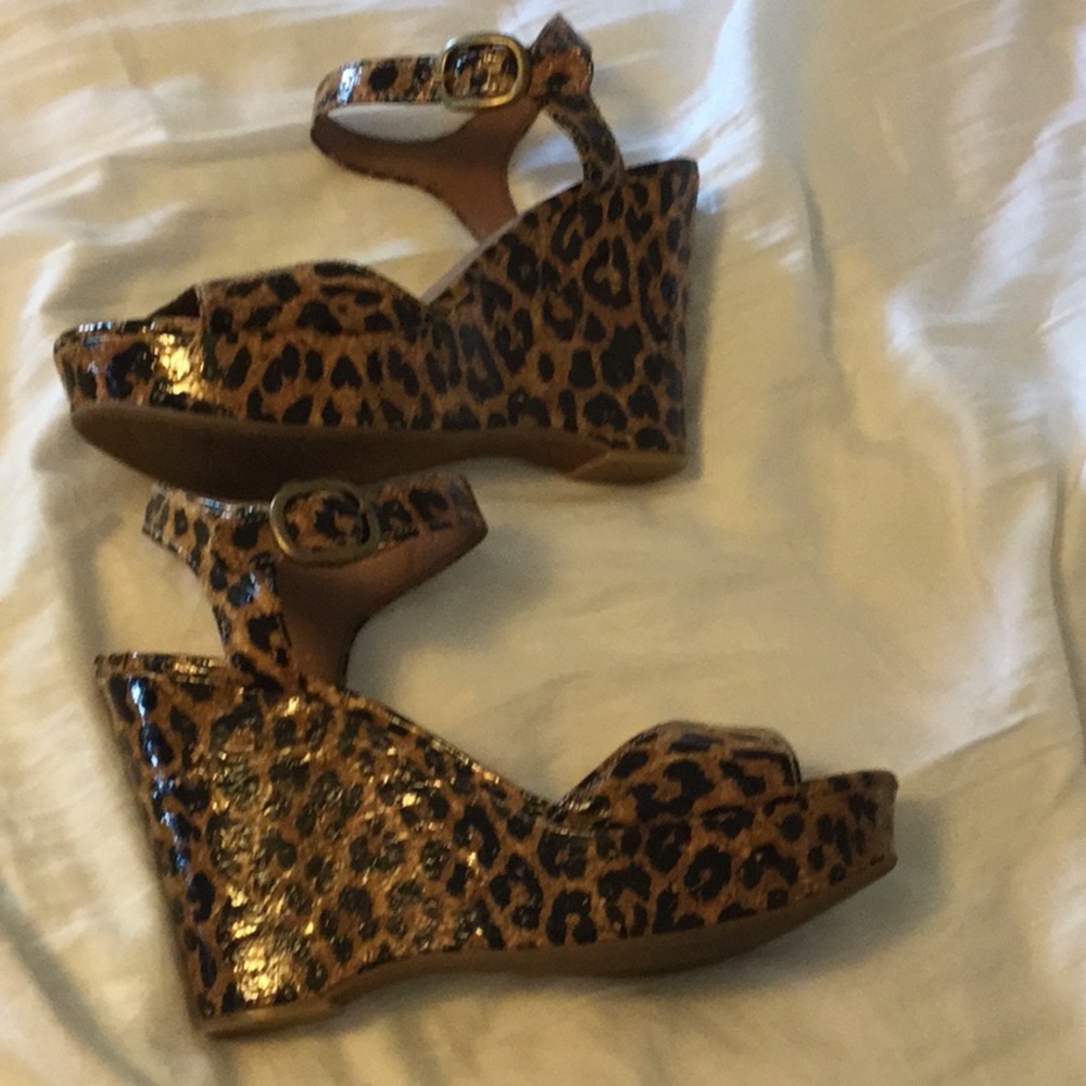 Lucky Brand leopard wedges